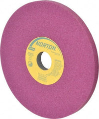 Norton - 8" Diam x 1-1/4" Hole x 1/2" Thick, K Hardness, 60 Grit Surface Grinding Wheel - Aluminum Oxide, Type 1, Medium Grade, 3,600 Max RPM, Vitrified Bond, No Recess - Benchmark Tooling