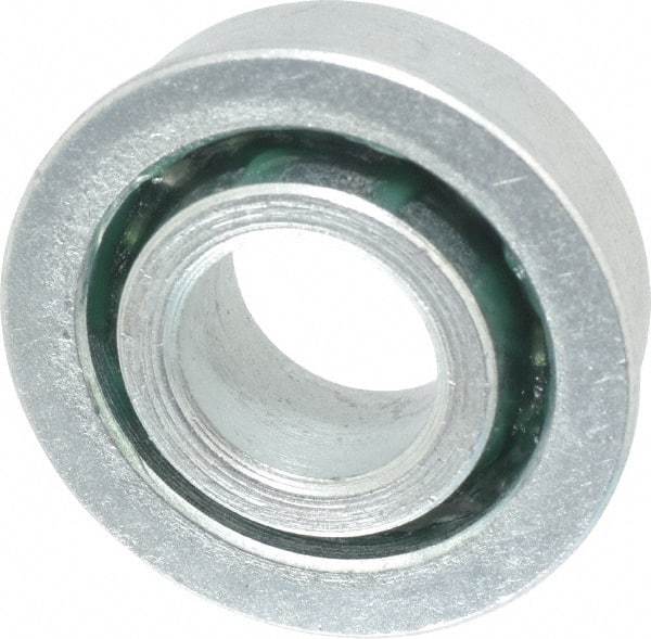 Value Collection - 1/2" Bore Diam, 1-1/8" OD, Open Unground Full Complement Radial Ball Bearing - With Flange, 1 Row, Round Bore, 533 Lb Dynamic Capacity - Benchmark Tooling