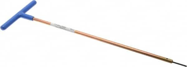 Made in USA - 2mm Hex, T-Handle, Hex Key - 12" OAL, Chromalloy Steel, Metric System of Measurement - Benchmark Tooling