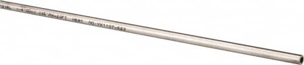 Value Collection - 6' Long, 1/4" OD, 316 Stainless Steel Tube - 0.035" Wall Thickness - Benchmark Tooling