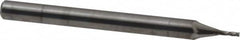 OSG - 1/32", 5/64" LOC, 1/8" Shank Diam, 1-1/2" OAL, 4 Flute, Solid Carbide Square End Mill - Single End, Uncoated, Spiral Flute, 30° Helix, Centercutting, Right Hand Cut, Right Hand Flute, Series 414 - Benchmark Tooling