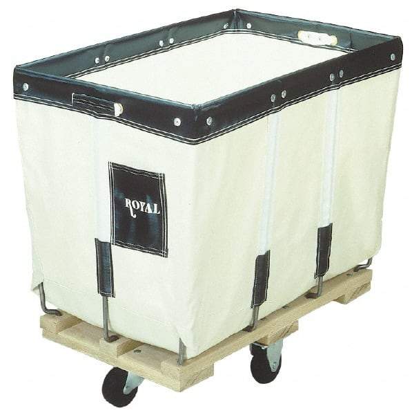 Royal Basket Trucks - 700 Lb Load Capacity, 20 Bushels, Canvas Basket Truck - 32" Wide x 48" Long x 36" High - Benchmark Tooling