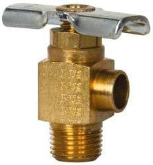 Eaton - Steel Angle Bib Drain Drain Cock & Shutoff Valve - 1/8 Thread, 150 Max psi - Benchmark Tooling