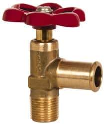 Eaton - 5/8" Pipe, Steel Shutoff Drain Cock & Shutoff Valve - 3/8 Thread, 150 Max psi - Benchmark Tooling