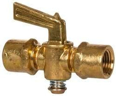 Eaton - Steel Female Pipe Drain Cock & Shutoff Valve - 1/4 Thread, 30 Max psi - Benchmark Tooling