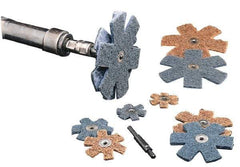 3M - 4-1/2" Diam Nonwoven Sanding Star - Coarse Grade, Eyelet, 18,000 RPM - Benchmark Tooling