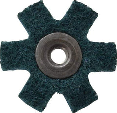 3M - 1-1/2" Diam Nonwoven Sanding Star - Very Fine Grade, Eyelet, 24,000 RPM - Benchmark Tooling