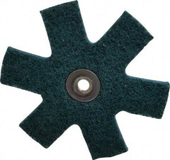 3M - 3" Diam Nonwoven Sanding Star - Very Fine Grade, Eyelet, 18,000 RPM - Benchmark Tooling