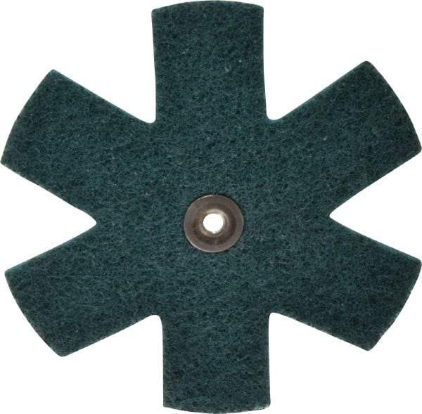 3M - 4-1/2" Diam Nonwoven Sanding Star - Very Fine Grade, Eyelet, 18,000 RPM - Benchmark Tooling