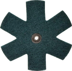 3M - 4-1/2" Diam Nonwoven Sanding Star - Very Fine Grade, Eyelet, 18,000 RPM - Benchmark Tooling