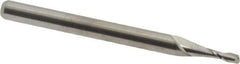 M.A. Ford - 1/16", 3/16" LOC, 1/8" Shank Diam, 1-1/2" OAL, 2 Flute, Solid Carbide Square End Mill - Single End, Uncoated, Spiral Flute, 30° Helix, Centercutting, Right Hand Cut, Right Hand Flute, Series 121 - Benchmark Tooling