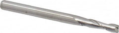 M.A. Ford - 7/64", 3/8" LOC, 1/8" Shank Diam, 1-1/2" OAL, 2 Flute, Solid Carbide Square End Mill - Single End, Uncoated, Spiral Flute, 30° Helix, Centercutting, Right Hand Cut, Right Hand Flute, Series 121 - Benchmark Tooling