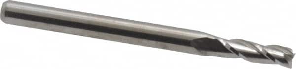 M.A. Ford - 7/64", 3/8" LOC, 1/8" Shank Diam, 1-1/2" OAL, 3 Flute, Solid Carbide Square End Mill - Single End, Uncoated, Spiral Flute, 30° Helix, Centercutting, Right Hand Cut, Right Hand Flute, Series 116 - Benchmark Tooling