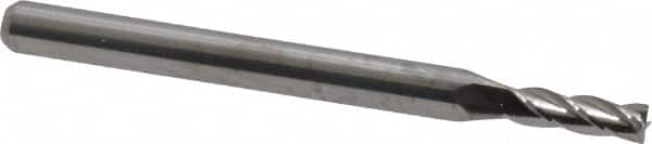 M.A. Ford - 3/32", 9/32" LOC, 1/8" Shank Diam, 1-1/2" OAL, 4 Flute, Solid Carbide Square End Mill - Single End, Uncoated, Spiral Flute, 30° Helix, Centercutting, Right Hand Cut, Right Hand Flute, Series 111 - Benchmark Tooling