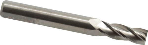 M.A. Ford - 9/32", 3/4" LOC, 5/16" Shank Diam, 2-1/2" OAL, 4 Flute, Solid Carbide Square End Mill - Single End, Uncoated, Spiral Flute, 30° Helix, Centercutting, Right Hand Cut, Right Hand Flute, Series 111 - Benchmark Tooling