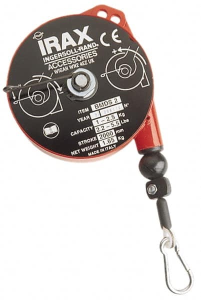 Ingersoll-Rand - 8.81 Lb Load Capacity, 6.56' Travel Distance, Tool Balancer - Stainless Steel Cable, Cast Aluminum Housing, Tension Adjustment, Locking Mechanism - Benchmark Tooling