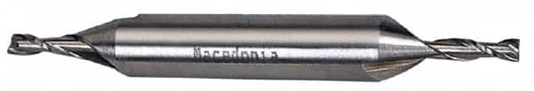 Hertel - 22mm, 1-9/16" LOC, 7/8" Shank Diam, 5-1/2" OAL, 2 Flute, Cobalt Square End Mill - Double End, Uncoated, Centercutting - Benchmark Tooling