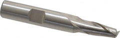 Interstate - 9/32", 9/16" LOC, 3/8" Shank Diam, 2-3/8" OAL, 2 Flute, High Speed Steel Square End Mill - Single End, Uncoated, Spiral Flute, 30° Helix, Centercutting, Right Hand Cut, Right Hand Flute - Benchmark Tooling