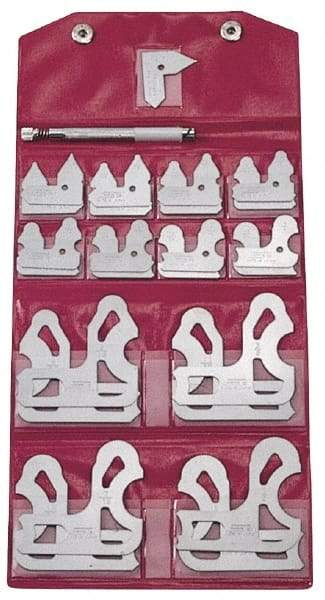 SPI - 15/32 Inch Radius Gage - Satin Chrome Finish, Steel - Benchmark Tooling