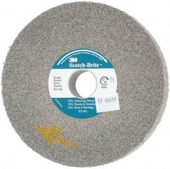 3M - 6" Diam, 1" Face Width, 1" Center Hole, Fine Grade, Silicon Carbide Deburring Wheel - Convolute, Hard Density 9 Grade, 6,000 RPM - Benchmark Tooling