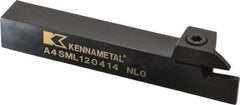 Kennametal - External Thread, 0.55" Max Depth of Cut, 4mm Min Groove Width, 5" OAL, Left Hand Indexable Grooving Cutoff Toolholder - 3/4" Shank Height x 3/4" Shank Width, A4..04.. Insert Style, A4SM Toolholder Style, Series A4 - Benchmark Tooling