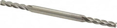 Interstate - 9/64", 3/4" LOC, 3/16" Shank Diam, 3-1/8" OAL, 4 Flute, High Speed Steel Square End Mill - Double End, Uncoated, Spiral Flute, Centercutting, Right Hand Cut, Right Hand Flute - Benchmark Tooling