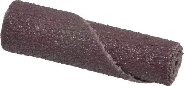 Standard Abrasives - 1/2" Max Roll Diam x 2" OAL, 60 Grit Aluminum Oxide Straight Cartridge Roll - 3/16" Pilot Hole Diam, Medium Grade - Benchmark Tooling