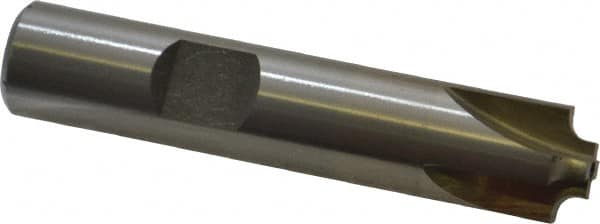 Interstate - 3/32" Radius, 1/2" Mill Diam, 4 Flute High Speed Steel Corner Rounding End Mill - Single End, Uncoated, 2-1/2" OAL, 1/2" Shank Diam - Benchmark Tooling