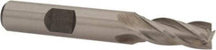 Interstate - 5/16", 3/4" LOC, 3/8" Shank Diam, 2-1/2" OAL, 4 Flute, Cobalt Square End Mill - Single End, Uncoated, Spiral Flute, 30° Helix, Centercutting, Right Hand Cut, Right Hand Flute - Benchmark Tooling