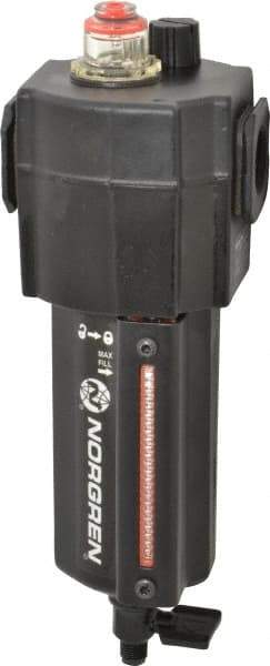 Norgren - 1/2" NPT, 250 Max psi Standard Micro Fog Lubricator - Metal Bowl with Sight Glass, Aluminum Body, 138 CFM, 175°F Max Temp, 3.15" Wide x 9.07" High - Benchmark Tooling