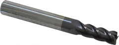 Accupro - 9/32", 3/4" LOC, 5/16" Shank Diam, 2-1/2" OAL, 4 Flute, Solid Carbide Square End Mill - Single End, AlTiN Finish, Spiral Flute, 40° Helix, Centercutting, Right Hand Cut, Right Hand Flute - Benchmark Tooling