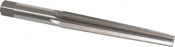 Interstate - 1/2" Small End, 0.682" Large End, 5/8" Shank, 4-3/8" Flute, Brown and Sharpe Taper Reamer #6 - Benchmark Tooling