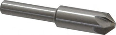 Interstate - 3/8" Head Diam, 1/4" Shank Diam, 6 Flute 90° High Speed Steel Countersink - Benchmark Tooling