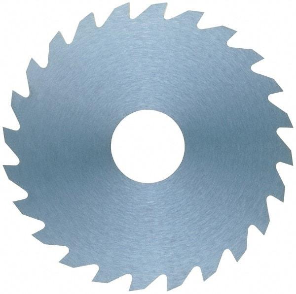 RobbJack - 2-1/2" Diam x 0.04" Blade Thickness x 1" Arbor Hole Diam, 56 Tooth Slitting and Slotting Saw - Arbor Connection, Right Hand, Uncoated, Solid Carbide, Concave Ground - Benchmark Tooling