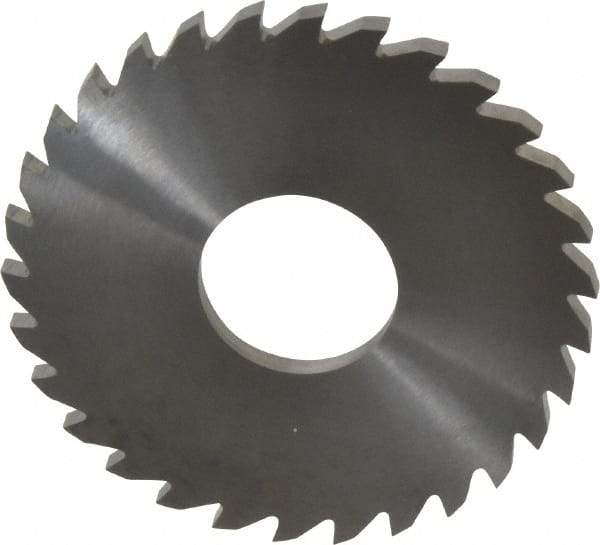 RobbJack - 3" Diam x 0.1562" Blade Thickness x 1" Arbor Hole Diam, 30 Tooth Slitting and Slotting Saw - Arbor Connection, Right Hand, Uncoated, Solid Carbide, Concave Ground - Benchmark Tooling
