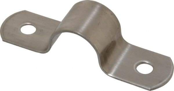 Empire - 1/2 Pipe, Grade 304 Stainless Steel, Pipe, Conduit or Tube Strap - 2 Mounting Holes - Benchmark Tooling