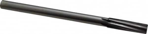 Made in USA - 5/8" Carbide-Tipped 6 Flute Chucking Reamer - Spiral Flute, 9/16" Straight Shank, 2-1/4" Flute Length, 9" OAL - Benchmark Tooling