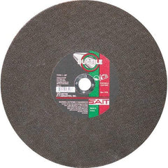 Sait - 14" Aluminum Oxide Cutoff Wheel - 1/8" Thick, 20mm Arbor, 5,460 Max RPM, Use with Portable Tools - Benchmark Tooling