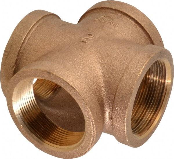 Merit Brass - Class 125, 2" Internal Pipe, Brass Cross - All FNPT - Benchmark Tooling