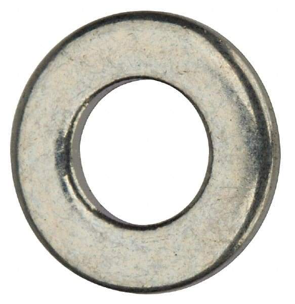 Value Collection - #5 Screw, Grade 2 Steel SAE Flat Washer - 9/64" ID x 9/32" OD, 0.03" Thick, Zinc-Plated Finish - Benchmark Tooling