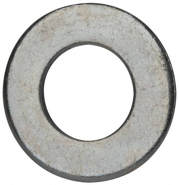 Value Collection - 1" Screw, Grade 2 Steel SAE Flat Washer - 1-1/16" ID x 2" OD, 0.16" Thick, Zinc-Plated Finish - Benchmark Tooling