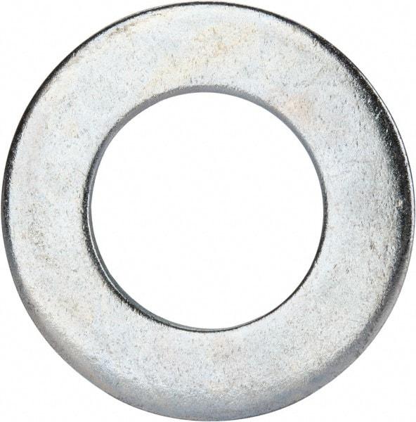 Value Collection - 1-1/8" Screw, Grade 2 Steel SAE Flat Washer - 1-3/16" ID x 2-1/4" OD, 0.16" Thick, Zinc-Plated Finish - Benchmark Tooling
