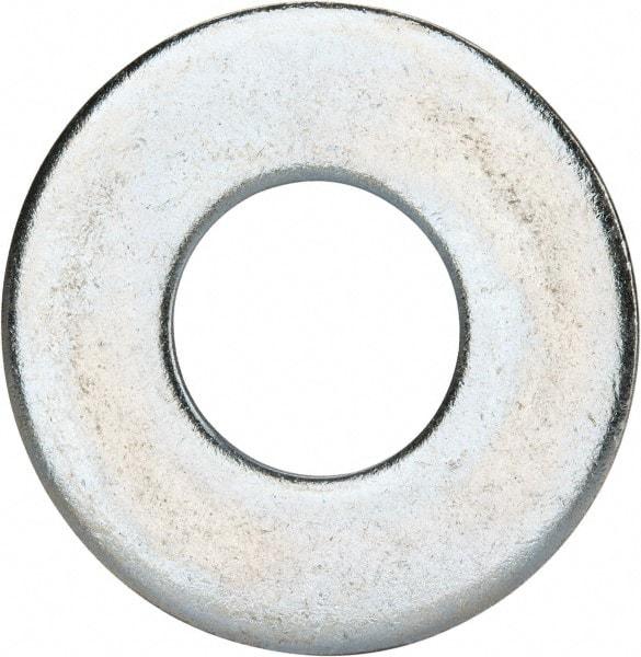 Value Collection - 1-1/8" Screw, Grade 2 Steel USS Flat Washer - 1.243" ID x 2.78" OD, 0.192" Thick, Zinc-Plated Finish - Benchmark Tooling