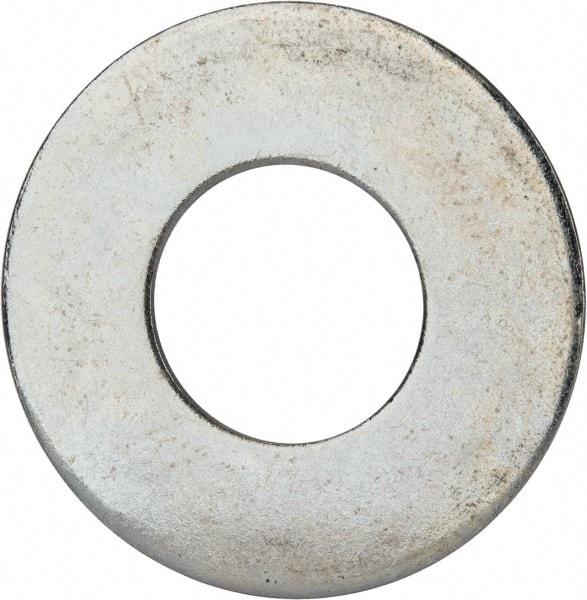 Value Collection - 1-3/8" Screw, Grade 2 Steel USS Flat Washer - 1.49" ID x 3.295" OD, 0.213" Thick, Zinc-Plated Finish - Benchmark Tooling