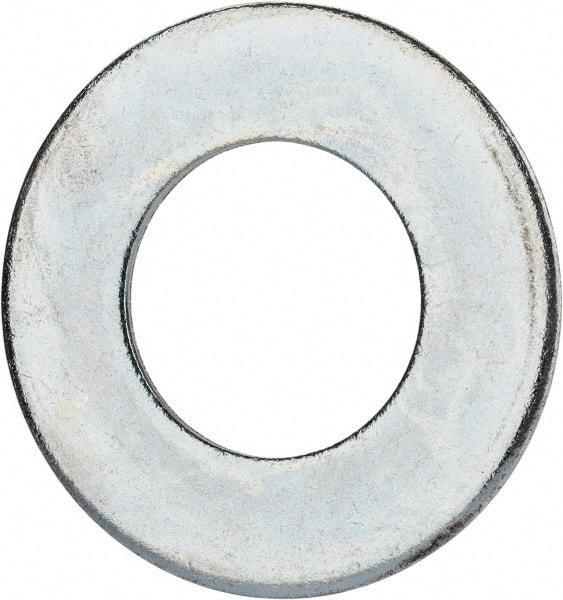 Value Collection - 2-1/2" Screw, Grade 2 Steel USS Flat Washer - 2.615" ID x 5.045" OD, 0.28" Thick, Zinc-Plated Finish - Benchmark Tooling