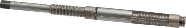 Made in USA - Size 6/A, Straight Shank Hand Adjustable Reamer - 4-1/8" OAL, Right Hand Cut, 4 Blades, High Speed Steel, Bright Finish - Benchmark Tooling