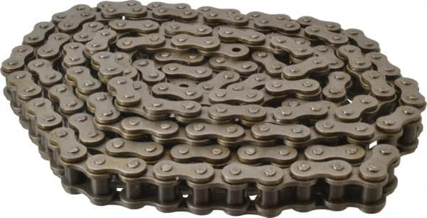 Browning - 3/4" Pitch, ANSI 60H, Heavy Series Roller Chain - Chain No. 60H, 10 Ft. Long, 15/32" Roller Diam, 1/2" Roller Width - Benchmark Tooling