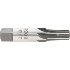 Interstate - 1/8" Pipe, 0.362" Diam, 0.316" Small End Diam, Straight Shank, 3/4" Flute, Taper Pipe Reamer - Benchmark Tooling