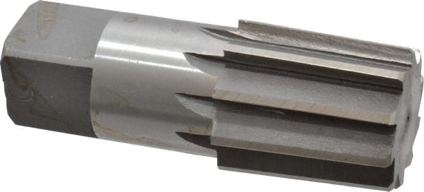 Interstate - 1-1/4" Pipe, 1.553" Diam, 1.444" Small End Diam, Straight Shank, 1-3/4" Flute, Taper Pipe Reamer - Benchmark Tooling