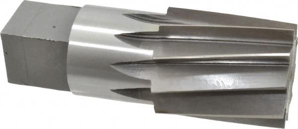 Interstate - 1-1/4" Pipe, 1.553" Diam, 1.444" Small End Diam, Straight Shank, 1-3/4" Flute, Taper Pipe Reamer - Benchmark Tooling